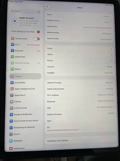 iPad pro 12.9 M1