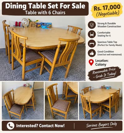 Dinning table with 6 chairs