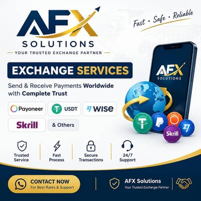 Payoneer | USDT | Wise | Skrill Exchange Services – AFX Solutions