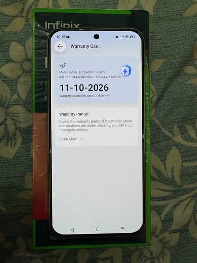 Infinix hot 60 pro with box