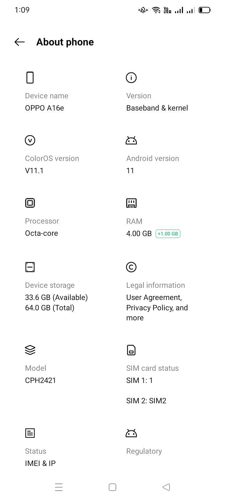 Oppo a16e 8
