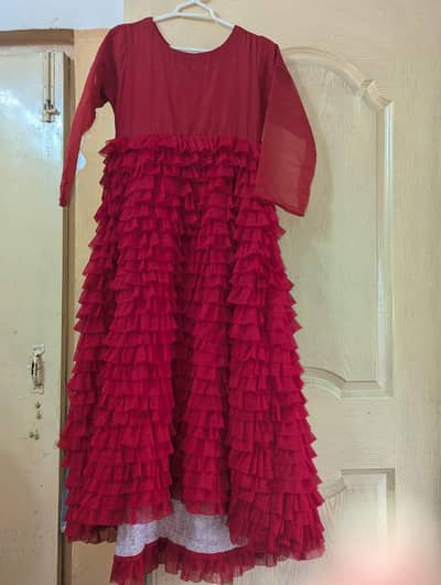 Red ruffles maxi