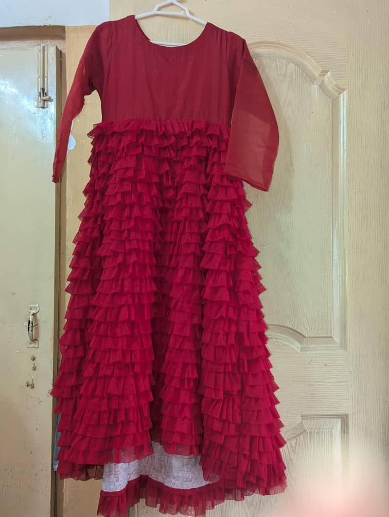 Red ruffles maxi 0