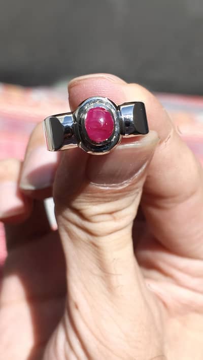 natural 2 carat's Ruby in beautiful silver Ring From Kabul Afghanistan