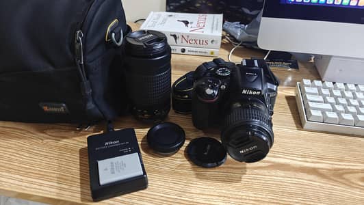 Nikon D5300 DSLR with 18-55mm Kit + 70-300mm AF-P ZoomLens