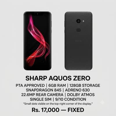 Sharp Aquos Zero 6/128 PTA APPROVED
