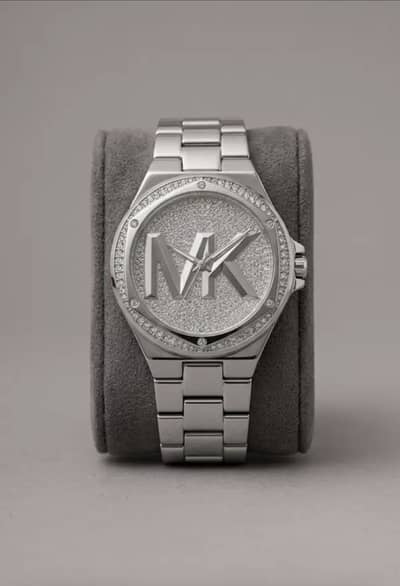 Original Michael Kors Silver Crystal Logo Watch (Excellent Condition)