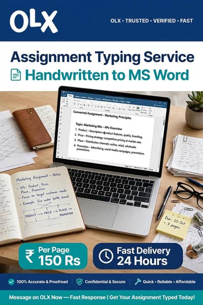 Assignment Typing service - Handwritten to work