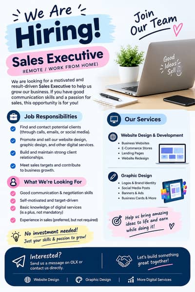 Need Sales Executive (Remote Job)