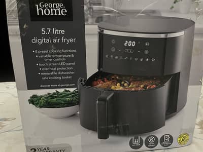 Brand New Box Pack George Home 5.7L Digital Air Fryer (UK Import)