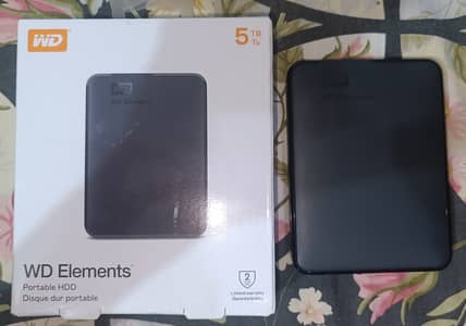 WD Elements 5TB External Portable HDD (Almost new)