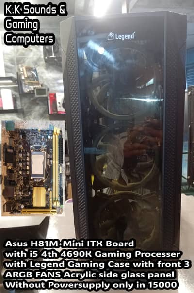 Asus H81M mini ITX with i5 4690K Gaming Processer+ Legend Gaming case