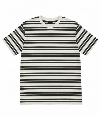 White & Green Striped T-Shirt – XL | Brand New