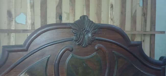  Heavy Wooden Double Bed – Beautiful Carving