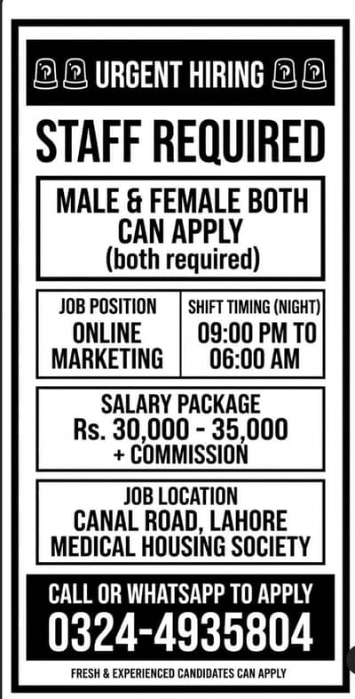 urgent neend staff nigh shift