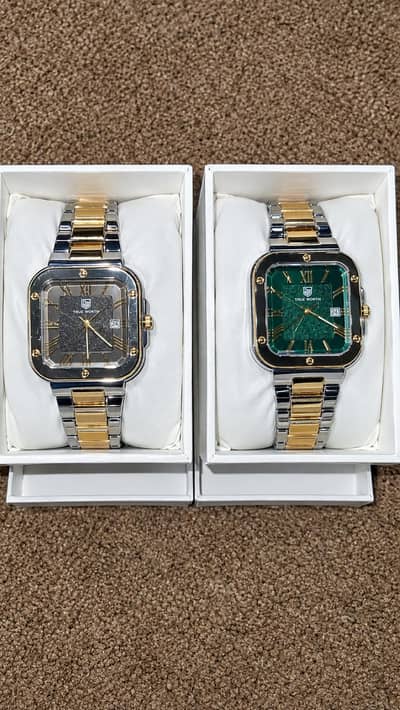 pack of 2 men's premium watches