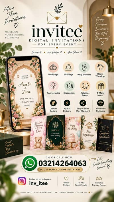 E- invites (Digital Invitations)