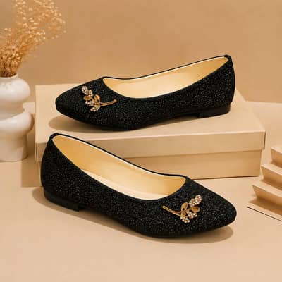 *LADIES STYLISH GLITTER SHOES FOOTWEAR*