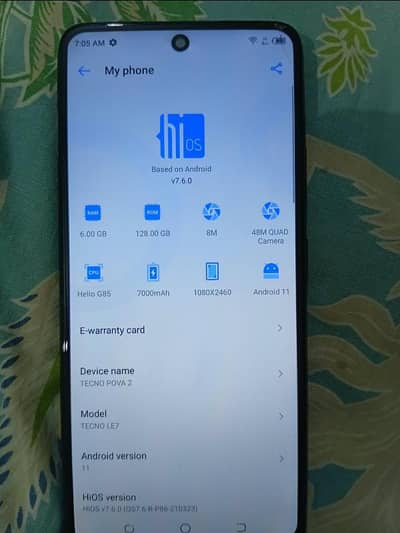 Tecno Pova 2 6gb 128gb only box ha add par Lena pura