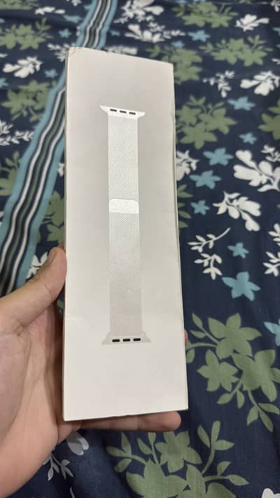 Apple watch natural stainless steel milanese loop