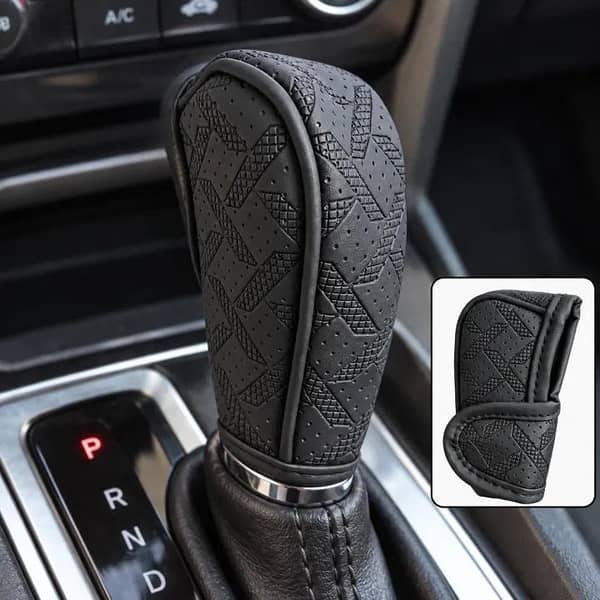 Premium Leather Gear Knob Cover | Universal Car Gear Shift Protector