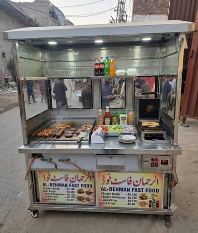 Sharwama Counter with fryer hot plate / pizza Oven / fast food setup /