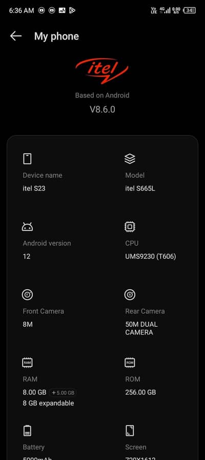 Itel s23 256gb