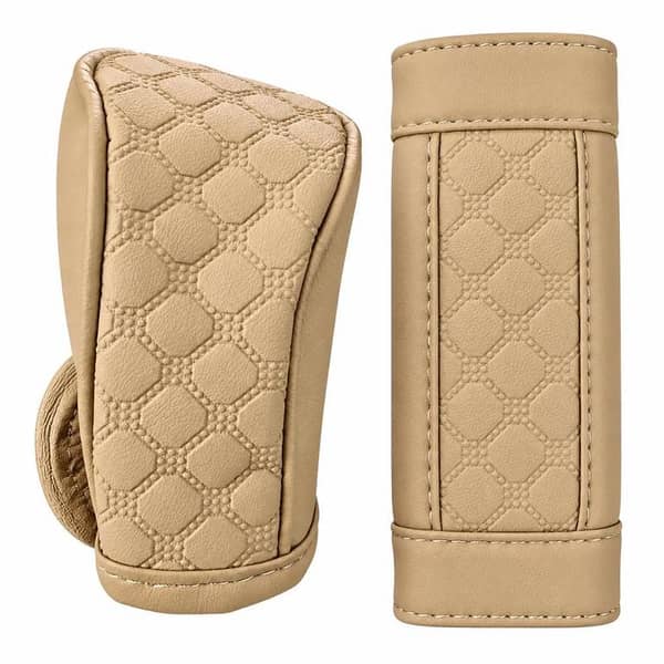 Premium Leather Gear Knob & Handbrake Covers for Car Interior