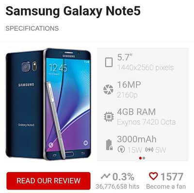 Samsung Mobile Note5