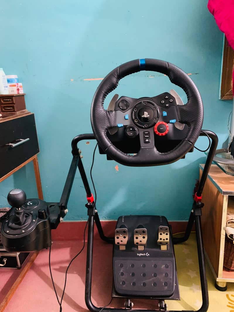Logitech g29 + shifter + stand complete setup 0