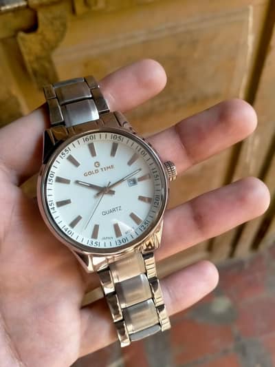 Gold Time Men’s Watch – Stainless Steel – Quartz