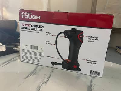 Hyper Tough(USA) Digital Tyre Inflator 12-Volt Cordless Brand New