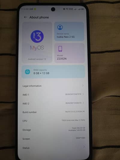 Zte Nubia Neo 2