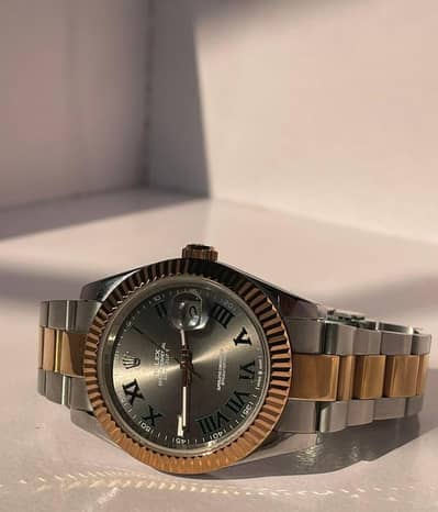Luxury Two-Tone Men's Automatic Watch | Roman Dial | Premium Finish
