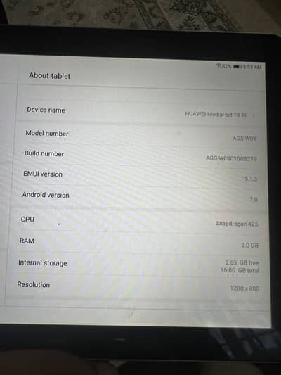 Huawei media tablet T3