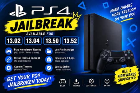 PS4 latest firmware jailbreak 13.52 included