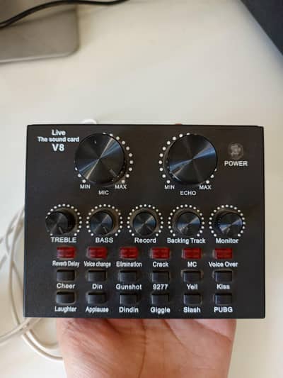 V8 Live Sound Card Best For YouTube, TikTok, PUBG & Live Streaming