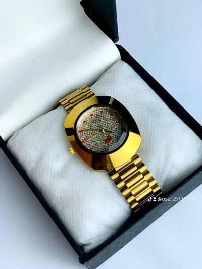 Rado Premium Golden Watch For Boys - With Box - Cash On Delivery