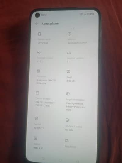 OPPO A53  8/256 PTA approved Box satha ha