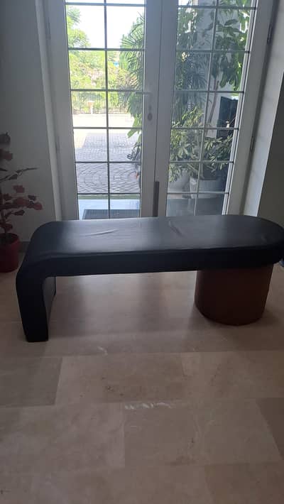 Leatherette ottomon