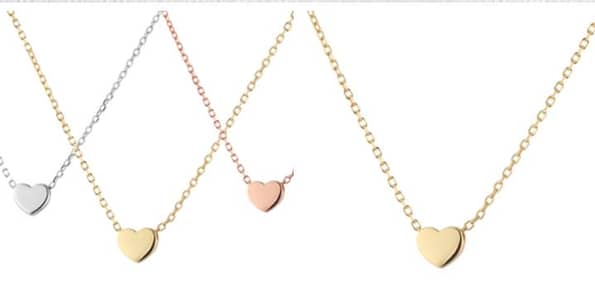 Heart Pendant Necklace for Women | Rose Gold Fashion Jewellery