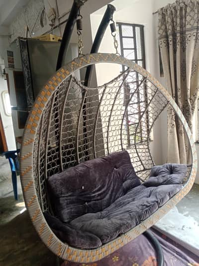 Double Seater Hanging Rattan Swing Chair