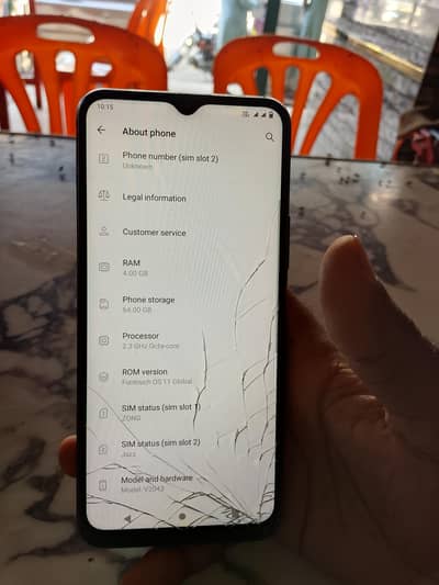 Vivo Y20 PTA approved 4/64 Glass damaged