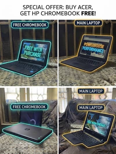 Buy 1 Get 1 Free! Touchscreen Windows Laptop+Free chrome book+chrgrs