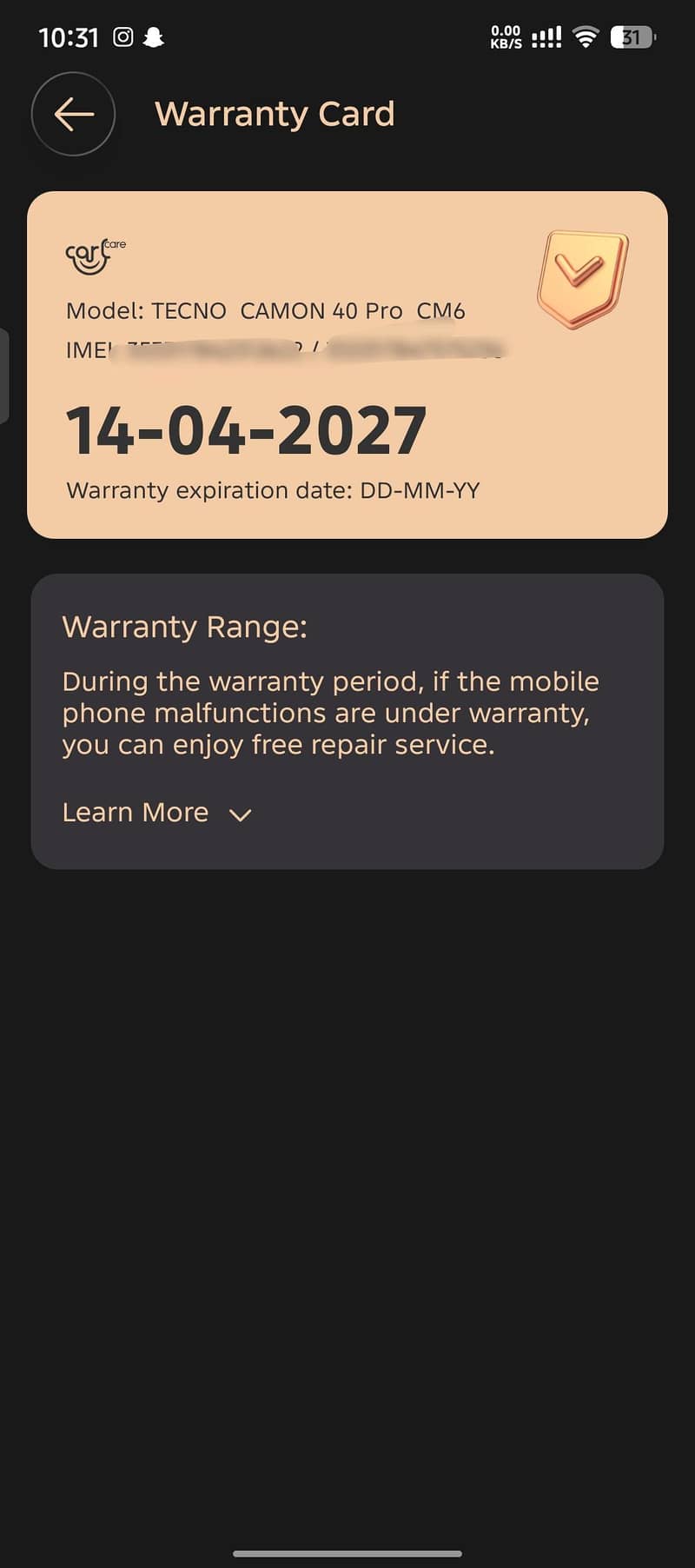 Tecno CAMON 40 Pro 1