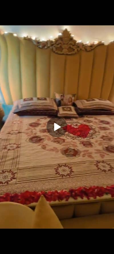 Modern Bed Set with side tables and dressing