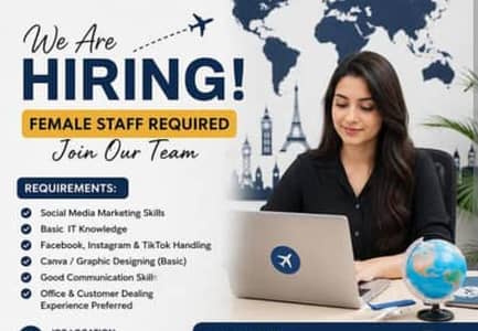 we need female staff for travel agency