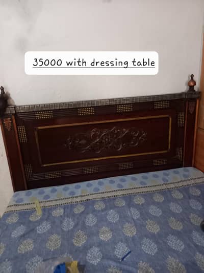 1 bed with dressing table and 2 ,5 seater sofa sets