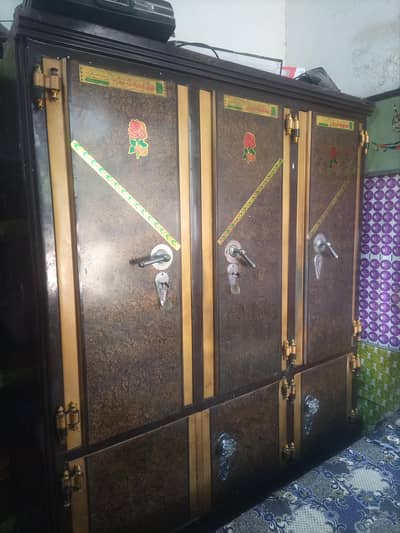 3 door safe almari