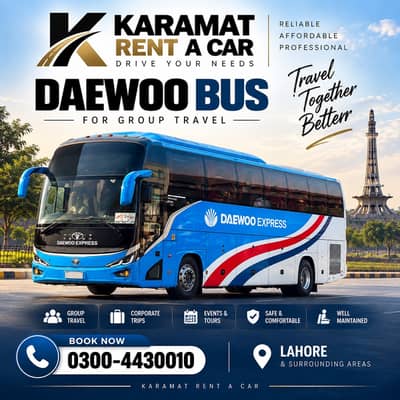 Rent A Daewoo Bus Rent A Bus Rent A Coaster Rent A Car in Lahore HiAce